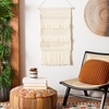 image:imageSAFAVIEH Home Collection Sedona Zeta IvoryBeige Boho Tribal Woven Wool Tassel Fringe Tapestry Hanging Wall Art