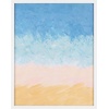image:imageSAFAVIEH Home Collection Shoreline Light BlueSand 16 x 20inch Abstract Framed Wall Art for Bedroom Living Room Foyer Dining Area Entryway