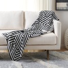 image:imageSAFAVIEH Home Collection Ziggy BlackIvory Cotton 50 x 60 Decorative Accent Throw Blanket