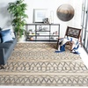 image:imageSAFAVIEH Kilim Collection Area Rug  5 x 8 Blue amp Beige Handmade Moroccan Boho Jute amp Cotton Ideal for High Traffic Areas in Living Room Bedroom KLM752HNaturalCharcoal