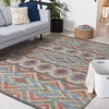 image:imageSAFAVIEH Kilim Collection Area Rug  5 x 8 Natural amp Red Flat Weave Jute Design Ideal for High Traffic Areas in Living Room Bedroom KLM758QNaturalRed