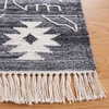 image:imageSAFAVIEH Kilim Collection Area Rug  6 x 9 Black amp Ivory Flat Weave Rustic Boho Tribal Design NonShedding amp Easy Care Ideal for High Traffic Areas in Living Room Bedroom KLM763ZBlackIvory