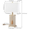 image:imageSAFAVIEH Lighting  Amiliana 32Inch Tassel Table Lamp  Cream  Transitional Ceramic Design  Ideal for Living Room Bedroom Entryway Home Office  LED Bulb Included LIT4000A
