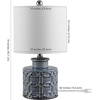 image:imageSAFAVIEH Lighting  Bijou 18Inch Ceramic Table Lamp  Blue  Glam Compact Design  Ideal for Living Room Bedroom Entryway Home Office  LED Bulb Included TBL4267A