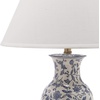 image:imageSAFAVIEH Lighting Collection  Beijing Floral Set of 2 Blue amp White Ceramic Table Lamps with Antique Gold Accents 29Inch Chinoiserie Lamps LED Bulbs Included LIT4172ASET2
