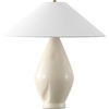 image:imageSAFAVIEH Lighting Collection  Jianna Beige Resin Table Lamp 22 Decorative Accent Light with Fabric Shade E26 Bulb Compatible TBL4659ABeige