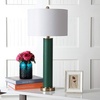 image:imageSAFAVIEH Lighting Collection  Set of 2 Ollie Modern Contemporary Cream Faux Woven Leather 32Inch Table Lamps LED Bulbs Included Bedroom Living Room Home Office LIT4404LSET2Dark Green Woven  Set of 2