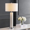 image:imageSAFAVIEH Lighting Collection  Set of 2 Ollie Modern Contemporary Cream Faux Woven Leather 32Inch Table Lamps LED Bulbs Included Bedroom Living Room Home Office LIT4404LSET2Cream Woven  Set of 2