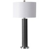 image:imageSAFAVIEH Lighting Collection  Set of 2 Ollie Modern Contemporary Cream Faux Woven Leather 32Inch Table Lamps LED Bulbs Included Bedroom Living Room Home Office LIT4404LSET2Grey Woven  Set of 2