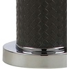 image:imageSAFAVIEH Lighting Collection  Set of 2 Ollie Modern Contemporary Cream Faux Woven Leather 32Inch Table Lamps LED Bulbs Included Bedroom Living Room Home Office LIT4404LSET2Grey Woven  Set of 2