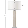 image:imageSAFAVIEH Lighting Collection  Set of 2 Ollie Modern Contemporary Cream Faux Woven Leather 32Inch Table Lamps LED Bulbs Included Bedroom Living Room Home Office LIT4404LSET2Cream Faux Snakeskin  Set of 2