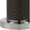 image:imageSAFAVIEH Lighting Collection  Set of 2 Ollie Modern Contemporary Cream Faux Woven Leather 32Inch Table Lamps LED Bulbs Included Bedroom Living Room Home Office LIT4404LSET2Grey Faux Snakeskin  Set of 2