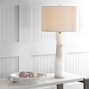 image:imageSAFAVIEH Lighting Collection Delilah Alabaster White 30inch Bedroom Living Room Home Office Desk Nightstand Table Lamp LED Bulb Included