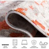 image:imageSAFAVIEH Madison Collection Area Rug  9 x 12 Grey amp Red Boho Abstract Distressed Design NonShedding amp Easy Care Ideal for High Traffic Areas in Living Room Bedroom MAD425RGreyOrange