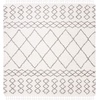 image:imageSAFAVIEH Moroccan Fringe Shag Collection Area Rug  53 x 76 Ivory amp Grey Boho Tribal Design NonShedding amp Easy Care 2inch Thick Ideal for High Traffic Areas in Living Room Bedroom MFG343AIvoryGrey