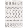 image:imageSAFAVIEH Moroccan Fringe Shag Collection Area Rug  53 x 76 Ivory amp Grey Boho Tribal Design NonShedding amp Easy Care 2inch Thick Ideal for High Traffic Areas in Living Room Bedroom MFG343AIvoryGrey