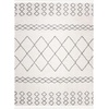 image:imageSAFAVIEH Moroccan Fringe Shag Collection Area Rug  53 x 76 Ivory amp Grey Boho Tribal Design NonShedding amp Easy Care 2inch Thick Ideal for High Traffic Areas in Living Room Bedroom MFG343AIvoryGrey