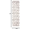 image:imageSAFAVIEH Moroccan Fringe Shag Collection Area Rug  53 x 76 Ivory amp Grey Boho Tribal Design NonShedding amp Easy Care 2inch Thick Ideal for High Traffic Areas in Living Room Bedroom MFG333AIvoryGrey