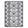 image:imageSAFAVIEH Moroccan Tassel Shag Collection Accent Rug  45 x 65 Ivory amp Light Blue 075inch Thick Ideal for High Traffic Areas in Entryway Living Room Bedroom MTS452BIvoryBlack