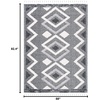 image:imageSAFAVIEH Moroccan Tassel Shag Collection Accent Rug  45 x 65 Ivory amp Light Blue 075inch Thick Ideal for High Traffic Areas in Entryway Living Room Bedroom MTS452BIvoryBlack