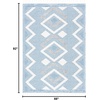 image:imageSAFAVIEH Moroccan Tassel Shag Collection Accent Rug  45 x 65 Ivory amp Light Blue 075inch Thick Ideal for High Traffic Areas in Entryway Living Room Bedroom MTS452BIvoryLight Blue