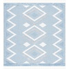 image:imageSAFAVIEH Moroccan Tassel Shag Collection Accent Rug  45 x 65 Ivory amp Light Blue 075inch Thick Ideal for High Traffic Areas in Entryway Living Room Bedroom MTS452BIvoryLight Blue