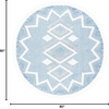 image:imageSAFAVIEH Moroccan Tassel Shag Collection Accent Rug  45 x 65 Ivory amp Light Blue 075inch Thick Ideal for High Traffic Areas in Entryway Living Room Bedroom MTS452BIvoryLight Blue