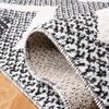 image:imageSAFAVIEH Moroccan Tassel Shag Collection Accent Rug  45 x 65 Ivory amp Light Blue 075inch Thick Ideal for High Traffic Areas in Entryway Living Room Bedroom MTS452BIvoryBlack