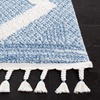 image:imageSAFAVIEH Moroccan Tassel Shag Collection Accent Rug  45 x 65 Ivory amp Light Blue 075inch Thick Ideal for High Traffic Areas in Entryway Living Room Bedroom MTS452BIvoryLight Blue