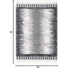 image:imageSAFAVIEH Moroccan Tassel Shag Collection Area Rug  55 x 77 Ivory amp Beige Boho Design NonShedding amp Easy Care 075inch Thick Ideal for High Traffic Areas in Living Room Bedroom MTS483BIvoryBlack