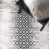 image:imageSAFAVIEH Moroccan Tassel Shag Collection Area Rug  55 x 77 Ivory amp Beige Boho Design NonShedding amp Easy Care 075inch Thick Ideal for High Traffic Areas in Living Room Bedroom MTS483BIvoryBlack