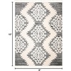 image:imageSAFAVIEH Moroccan Tassel Shag Collection Area Rug  9 x 12 Ivory amp Brown Boho Design NonShedding amp Easy Care 2inch Thick Ideal for High Traffic Areas in Living Room Bedroom MTS652AIvoryGrey