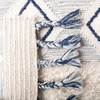 image:imageSAFAVIEH Natura Collection Accent Rug  4 x 6 Ivory amp Blue Handmade Moroccan Boho Tassel Wool Ideal for High Traffic Areas in Entryway Living Room Bedroom NAT678AIvoryBlue
