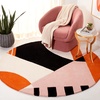 image:imageSAFAVIEH Rodeo Drive Collection Area Rug  8 Square Gold Handmade MidCentury Modern Abstract Wool Ideal for High Traffic Areas in Living Room Bedroom RD863AIvoryRust