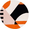image:imageSAFAVIEH Rodeo Drive Collection Area Rug  8 Square Gold Handmade MidCentury Modern Abstract Wool Ideal for High Traffic Areas in Living Room Bedroom RD863AIvoryRust