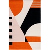 image:imageSAFAVIEH Rodeo Drive Collection Area Rug  8 Square Gold Handmade MidCentury Modern Abstract Wool Ideal for High Traffic Areas in Living Room Bedroom RD863AIvoryRust