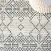 image:imageSAFAVIEH Tulum Collection Area Rug  55 x 77 Dark Grey amp Ivory Moroccan Boho Tribal Design NonShedding amp Easy to Clean Ideal for Living Room Bedroom Dining Space TUL634FDark GreyIvory