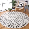 image:imageSAFAVIEH Tulum Collection Area Rug  55 x 77 Ivory amp Black Moroccan Boho Tribal Design NonShedding amp Easy to Clean Ideal for Living Room Bedroom Dining Space TUL650AIvoryBlack