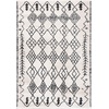 image:imageSAFAVIEH Tunisia Collection Area Rug  53 x 77 Aqua amp Ivory Moroccan Tribal Design NonShedding amp Easy Care Ideal for High Traffic Areas in Living Room Bedroom TUN736JIvoryBlack