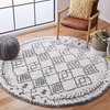 image:imageSAFAVIEH Tunisia Collection Area Rug  53 x 77 Aqua amp Ivory Moroccan Tribal Design NonShedding amp Easy Care Ideal for High Traffic Areas in Living Room Bedroom TUN736JIvoryBlack