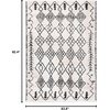 image:imageSAFAVIEH Tunisia Collection Area Rug  53 x 77 Aqua amp Ivory Moroccan Tribal Design NonShedding amp Easy Care Ideal for High Traffic Areas in Living Room Bedroom TUN736JIvoryBlack