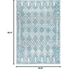 image:imageSAFAVIEH Tunisia Collection Area Rug  53 x 77 Aqua amp Ivory Moroccan Tribal Design NonShedding amp Easy Care Ideal for High Traffic Areas in Living Room Bedroom TUN736JAquaIvory