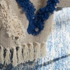 image:imageSafavieh Home Collection Lila Grace Boho Navy and Beige Fringe 50 x 60inch Throw BlanketNavy  Beige