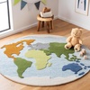 image:imageMartha Stewart x SAFAVIEH Area Rug Collection  5 Round Blue amp Green Handmade Wool Ideal for Living Room Bedroom Office Dining Space MSR3365MBlueGreen