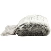 image:imageSAFAVIEH Alexi Faux Fur Bed Runner Throw Blanket WhiteGrey