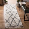 image:imageSAFAVIEH Area Rug 8x10  Berber Fringe Shag Collection  Large  Creme amp Black Moroccan Design NonShedding amp Easy Cleaning Plush Thick Pile Ideal for Living Room Bedroom Dining Space BFG628BCremeBlack