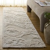 image:imageSAFAVIEH Area Rug 8x10  Casablanca Collection  Large  Ivory amp Sage Handmade Wool HighLow Shaggy Pile Ideal for Living Room Bedroom Dining Space CSB441AIvorySage