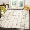 image:imageSAFAVIEH Area Rug 8x10  Kids Collection  Large  Ivory amp Multi Handmade Wool Polka Dot Stripe Ideal for Bedroom Playroom Nursery Boys amp Girls Room SFK909A