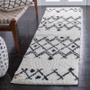 image:imageSAFAVIEH Berber Shag Collection 55 x 77 Cream  Navy BER164D Moroccan NonShedding Living Room Bedroom Dining Room Entryway Plush 125inch Thick Area RugIvoryDark Grey