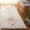 image:imageSAFAVIEH Casablanca Collection Area Rug  4 x 6 IvoryPink Geometric Design Plush 18 Inch Thick Ideal for High Traffic Areas in Living Room Bedroom Dining CSB920AIvoryPink